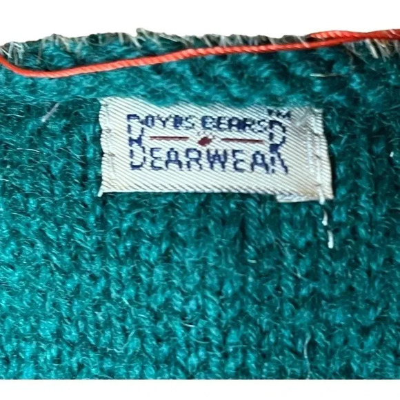 Boyds Bears Edmund T Bear Fall 1996 Green Sweater Jeans Overalls 10" NWT - Picture 5 of 10